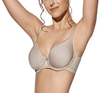 Selene, Reggiseno Donna con Fascia Anatomica, con Ferretto e Coppa Spacer Traspirante Imbottita, Collezione Fabiola, Colore Terra, Taglia 3C