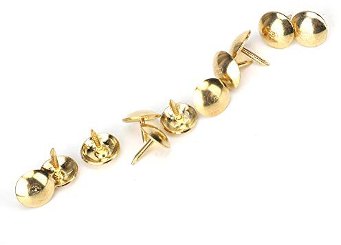 300Pcs Gold Möbel Polsternägel Daumen Reißnagel Stecknadeln Big Head Nagelstifte für Home Decor Hanging Project(GOLD)