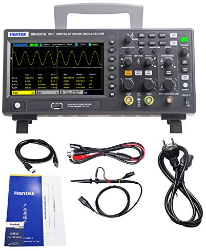 Hantek DSO2C10 Digital Oszilloskop 2CH 1GSa/S. Lager Oszilloskop 100 MHz Bandbreite Handheld