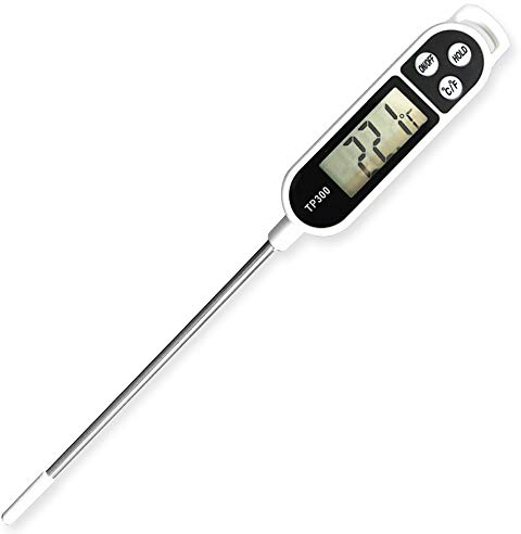 oujilet Thermometer Küche Universales Haushaltsthermometer Digitales Kochthermometer Küchenthermometer Fleischthermometer, Ablesbar 50°C- 300°C,°C/°F Umschaltbar Thermometer