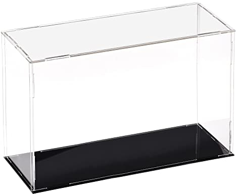 sourcing map Acryl Klar Vitrine Box Staubdichter Schutz Würfel Sammlerstück Ausstellungsbox 30x10x20cm
