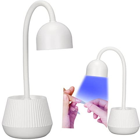 Lampada Polimerizzante per Smalto a LED da 24 W, 365 Nm 405 Nm 360 ° Girevole a Collo D'oca USB Plug-in Gel per Unghie Essiccatore per Unghie Bianche Luci UV per Unghie