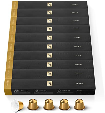 NESPRESSO ORIGINAL Volluto, Espresso mit mittlerer Röstung, Kompatibel mit ORIGINAL Kaffeemaschinen, Kapsel Set aus 100 Kaffeekapseln