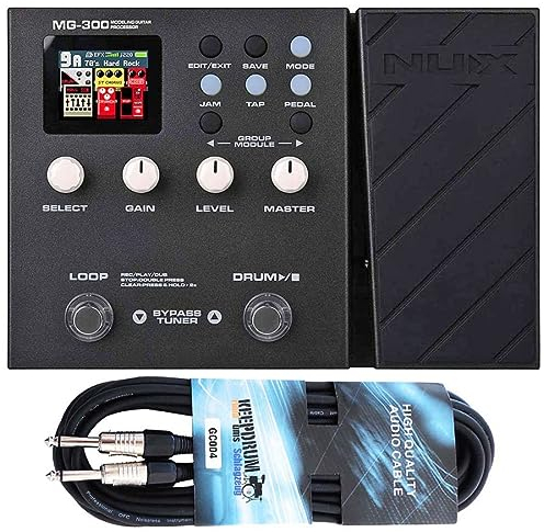 NUX MG-300 Multi-Effektgerät + keepdrum Klinken-Kabel