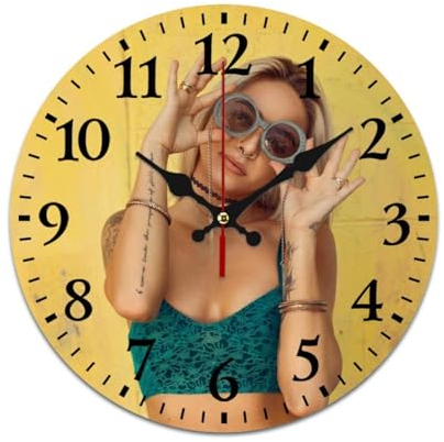 GZYZXP Benutzerdefinierte Wanduhr, Personalisierte Fotouhr zum Aufhängen, leise Wanduhr für Kinder, Design Wanduhren für Wohnzimmer Schlafzimmer & Küche - Geschenk für Mama Papa Freunde & Familie