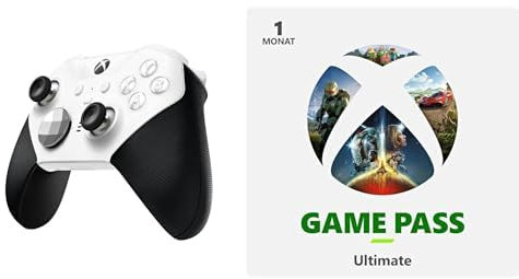 Xbox Elite Wireless Controller Series 2 - Core Edition (White) + Game Pass Ultimate 1M