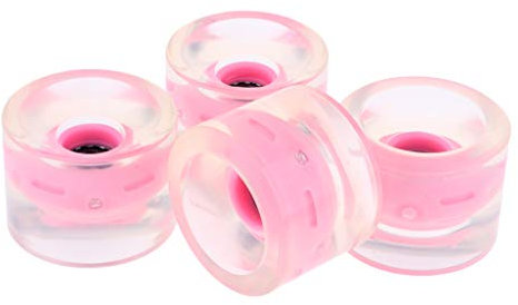 Wdfnexalai 4 st 70 mm upplyst skateboard longboard hjul lyser på natten 78A rosa