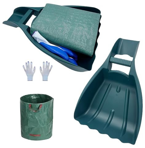 Collectez Les Feuilles manuelles - Scarificateur Manuel | Rastall pour | Sac de Collecte | Outil de Jardin pour Les Feuilles, la Mousse et l' sèche | Outil de Nettoyage et Cour