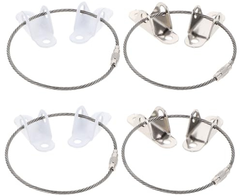 OFFIGAM 4juegos Dispositivo Anticaída Para Muebles Fijadores De Seguridad y Conectores Antivibración Para Incluye De Color Acero Inoxidable Anclaje Para Muebles Prueba De