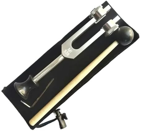YXINAER Stämgaffel i rostfritt stål aluminium stjälgaffel 256 Hz, 432 Hz, 384 Hz, 528 Hz med bas resonans stommgaffel set (528 Hz)