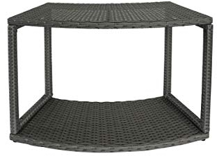 TEMPO STYLE Mobile MSPA für runde Whirlpools – Mobile mit Türen – Tagesmöbel – Stufe – Grau – Weidenoptik (Tagesmobil)