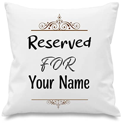 Luxury Personalised Reserved Cushion Covers - Print Any Name OR Text Customised! Print Kids, Mum, Dad Name! Personalized Pillow Covers 40cm x 40cm