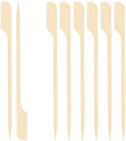 EXNIMA, 50, 100 y 300 Piezas, Pinchos de Bambú, Brochetas Ecológicas, Resistentes, Pinchos para Barbacoa, Buffet, Cócteles, Fruta, Picoteo, Manualidades, Tamaños 12, 15, 20 o 25cm.