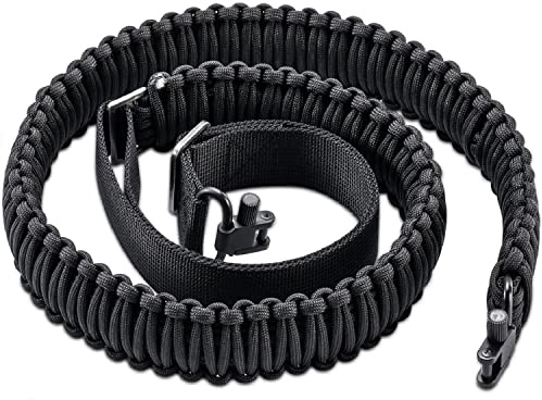 VVAAGG Two-Point Paracord Sling, Rifle Sling with Swivels, Shotgun Sling