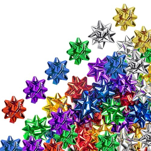 INGJIA Lazos de Regalo 100x en Diferentes tamaños y Colores: Lazos confeccionados para Decorar Regalos para Navidad y Bodas