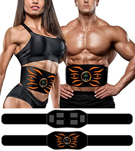 EMS Trainingsgerät,Bauchtrainer Elektrisch,EMS Bauchmuskeltrainer Bauchmuskeltrainer mit EMS Technologie - 8 Modi & 19 Intensitäten, Zero Hard Homeful Übung