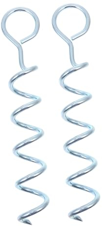 GREENADSCAPE 2 Stücke Eisen Camping Stakes Zeltheringe Spiralheringe Für Welpen Für Bodenbefestigung