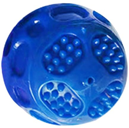Pelota para perros – Mordedor para cachorros | Pelota para perros resistente contra el estrés | Pelota para perros con función de cuidado dental | Juguete chirriante | Pelota de mordida para masticar