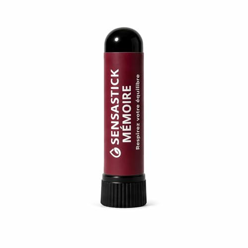 Sensastick MÉMOIRE – Inhalateur aux huiles essentielles – Focus & clarté mentale – Soutien cognitif naturel – Aide à la concentration – Respiration active – Fabriqué en France