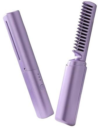 Spazzola Per Lisciare I Capelli – Strumento Per Lo Styling Elettrico Antistatico, Pettine Riscaldante In Ceramica | Spazzola Lisciante Per Capelli Lisci Per Parrucca Da Donna, Uso Domestico In Viaggio