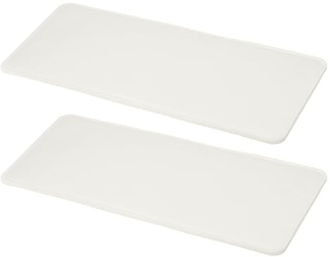 QUARKZMAN 2 Piezas De Base De Fieltro para Dar Forma 13 X 6 Pulgada Rectángulo Moldeador De Fondo para Bolso Insertable Tablero Forro Esquina Arqueada para Bolso Bandolera Mochila Blanco