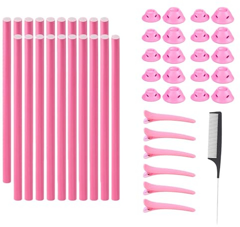 Papilot Set of 47 Overnight Curlers Foam Without Heat, Voluminous Curls Overnight, for Sleeping and Rest Times