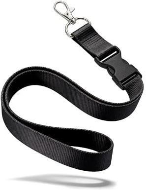 Kandinsky 25 Stück 25mm Schlüsselbänder Lanyards, Schwarz, 90cm mit Steckschnalle, geeignet für Messen, Events und Veranstaltungen ideal für Ausweishüllen Skipass