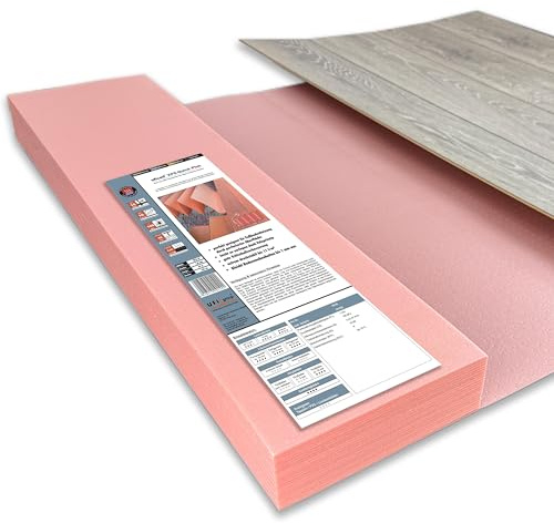 Base para laminado y parquet con aislamiento acústico de impactos para suelo radiante uficell XPS-Quick PLUS, grosor: 1,8 mm (4 paquete | 50,4 m²)