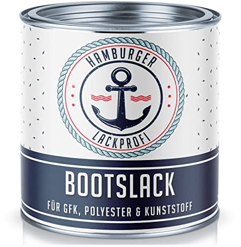 Hamburger Lack-Profi 2K Bootslack GLÄNZEND für GFK, Kunststoff & Polyester Weiß RAL 9010 Yachtlack Yachtfarbe Bootsfarbe (1 L)