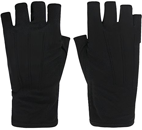 Baumwollhandschuhe Fingerlose Handschuhe Rutschfeste Fahrradhandschuhe Sonnenschutz Halbfinger Fäustlinge Laufhandschuhe für Autofahren Motorrad Fahrrad Sport Camping Wandern Outdoor Männer Frauen