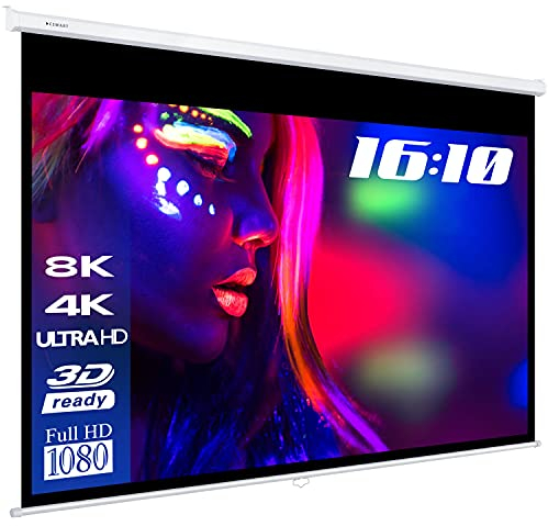 ESMART Professional MIROLO Rollo-Leinwand 278 cm Bild 259 x 162 cm (120) 16:10 | Heimkino Beamer Projektionsleinwand Rollo Leinwand LCD LED