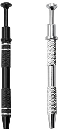 Floatdream 2 Pezzi Supporto piercing sfera, Pinza piercing griffe, Pinze per Gioielli, per Gioielli, Perlina, Vite, Parti Di Precisione. (Nero&Argento)