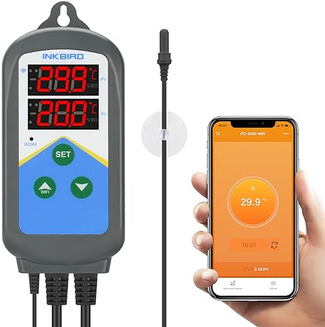 INKBIRD ITC-306T WIFI Aquarium Temperature Controller, Tank Heater Thermostat with Dual Heating, Dual Time Cycle Setting, Alarm Notification