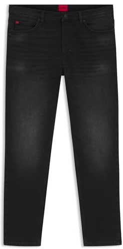 HUGO Tapered-fit Jeans in Dark-Blue Stretch Denim