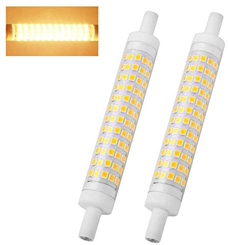 BAOMING R7S-glödlampa 118 mm LED varm vit 75 W halogen ekvivalent 230 V 900 lm J118 Liner glödlampa icke-dimbar energibesparande strålkastare säkerhet, paket med 2 (2 700 K, icke-dimbar)