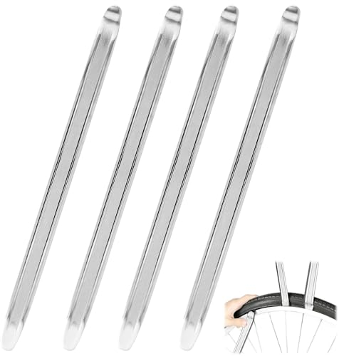 4 Stück Montiereisen Reifen, 30cm Reifenmontierhebel Motorrad, Fahrrad Reifenheber aus Manganstahl, Reifen Montiereisen, Reifenmontage Werkzeug, Montierhebel Reifen für Autos Motorrad Fahrrad
