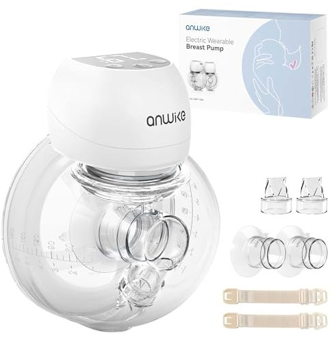 Milchpumpe Elektrisch Ultra-Leicht 193 g - Schmerzfreie Handsfree Milchpumpe, 3 Modi 9 Stufen mit LED-Anzeige, Geringer Geräuschpegel, Freihändig Elektrische Milchpumpe mit 21/24mm Flanschen, Grau