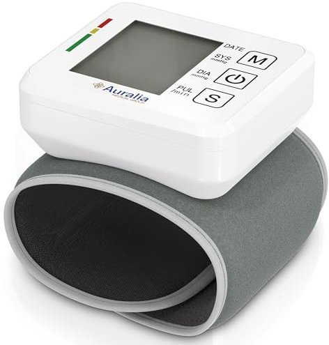 Wrist Blood Pressure Monitor with Arrhythmia Detection, Fully Automatic Blood Pressure & Pulse Measurement, Colour-Coded Risk Indicator