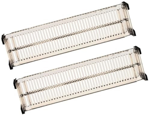 Wailicop Set di 2 Divisori per Cassetti - Organizer per Cassetti Trasparente per Cucina, Armadio e Scrivania | Organizzatore per Posate, Vestiti e Ufficio | Separatori in Plastica Robusta