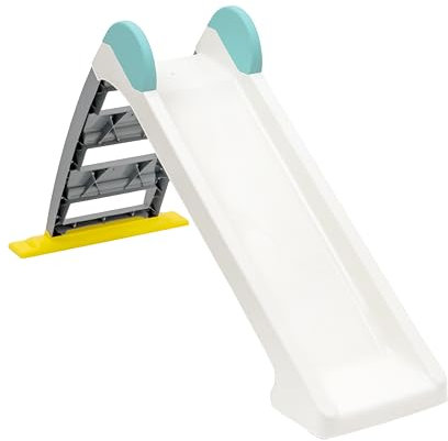 Baroni Toys Scivolo per Bambini con Sifone Acqua, Plastica Leggera e Resistente, Scaletta con Manici di Sicurezza e Gradini Antiscivolo, Facile da Montare, per Interno ed Esterno, Lungo 120 cm, Basso