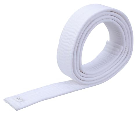 Lerpwige Ceinture de taekwondo 180 cm, ceinture de judo de karaté, ceinture blanche, ceinture longue et douce, ceinture d'arts martiaux pour entraînement d'arts martiaux