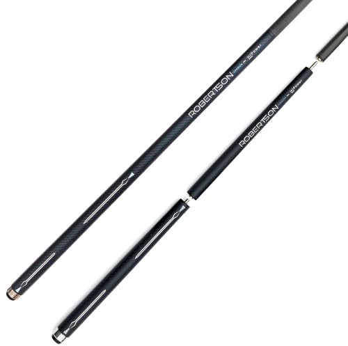 Robertson Carbon Break & Jump Queue HiPower, Profi Poolbillard Anstoß Queue 2-TLG. sowie Break + Jump 3-TLG für max. Power und Präzision 13‘ Break-Tip, Quick Joint (Break/Jump, 3-TLG., 13 mm)