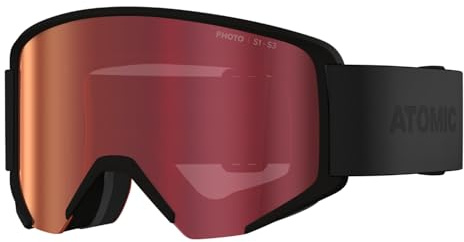 ATOMIC SAVOR L PHOTO Gafas de esquí y snowboard grandes con tecnología de discos fotocromáticos para una visión clara, gafas de esquí para mujer y hombre con marco Live Fit para un ajuste individual