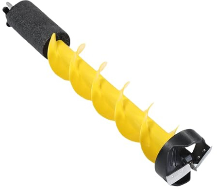Fockety Ice Auger Drill, 5 In Diameter 29.53 In Length Ice Fishing Auger with Centering Point Blade, Cordless Ice Augers with Drill Adapter and Blade Guard for Ice Fishing