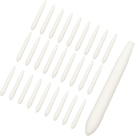 TINEASUR 30 Puntas de Pluma de Recambio para Marcadores de Pintura, Fibra White Práctica, Compatibles Bolígrafos de Punta Fina para Dibujo y Pintura
