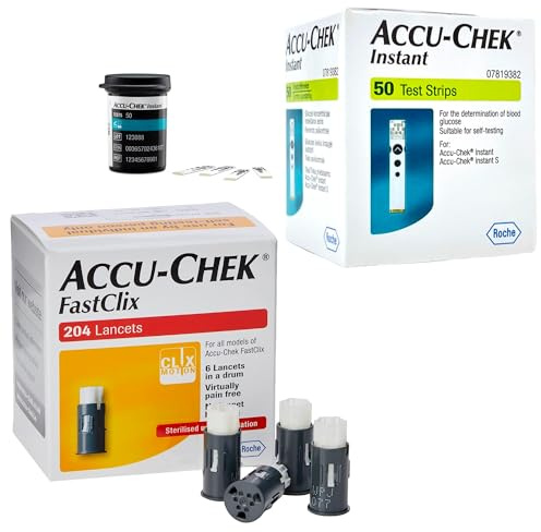 FastClix Lancets + Instant Test Strips | Preloaded 204 Lancet Pack + 50 Test Cassette Bundle | Saver Pack | Bundle by MG Living