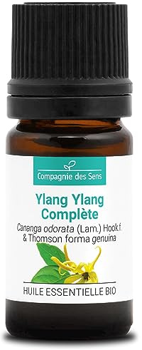 YLANG YLANG COMPLETO - 5 mL - Aceite Esencial Orgánico - 100% Puro, Natural, Quimiotipado y Certificado AB