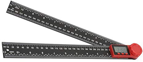 Garosa Goniometro Digitale per la Ricerca dell'angolo 360 Gradi Display LCD Digitale per la Ricerca dell'angolo in Acciaio Inossidabile per la Lavorazione del Legno, Costruzione, Riparazione(200mm)