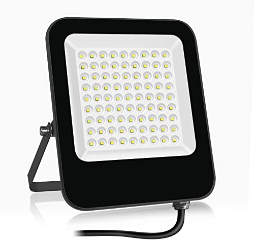 Tayire 50W Faretto led da Esterno, Potenti luci a LED 5000LM, Fari di sicurezza 6500K Bianco Freddo, Faro led Esterno Impermeabile IP65, Potente LED da Esterno per Giardino Cortile Garage Piazza