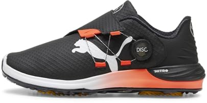 PUMA Homme Phantomcat Nitro Disc Golf Shoe, Black-Red Blast, 41 EU